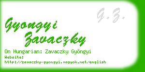 gyongyi zavaczky business card